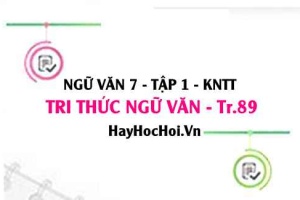 Soạn bài Tri thức ngữ văn trang 89 Ngữ văn lớp 7 Kết nối tri thức tập 1